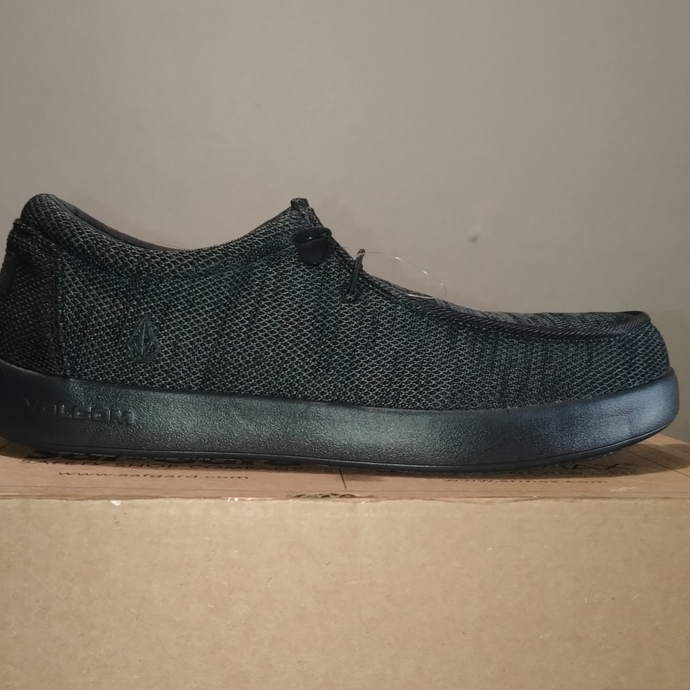 Volcom Men's Black Mesh Loafers Work Shoe